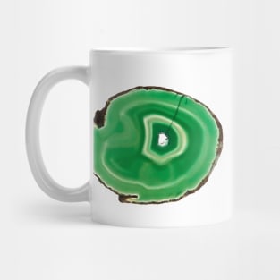 Green agate slice cross section background Mug